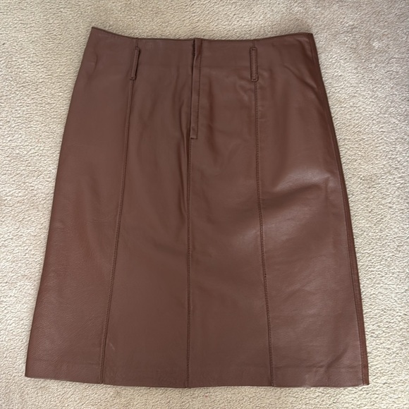 Tristan & America - Genuine leather skirt - size 8 🤎 - Picture 2 of 6